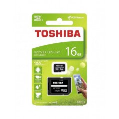 CARTE MEMOIRE 16GB TOSHIBA MICRO SD + ADAPTATEUR